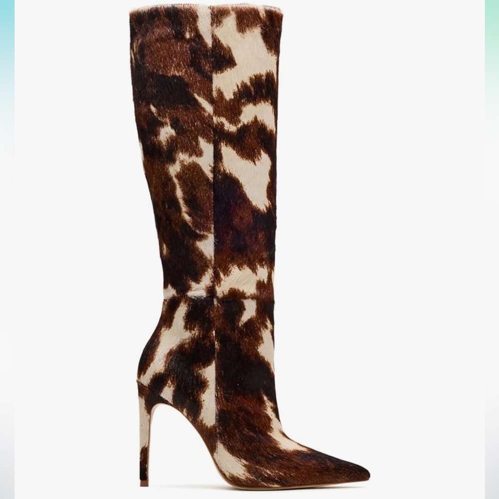 Cowhide Stiletto Cowboy Boots